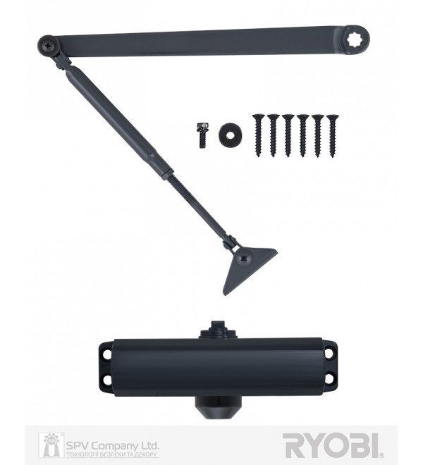 Дотягувач накладний RYOBI *9900 9903 GREY_ANTHRACITE STD_ARM EN_2/3 до_65кг 965мм