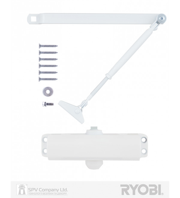 Дотягувач накладний RYOBI *9900 9903 GLOSSY_WHITE STD_ARM EN_2/3 до_65кг 965мм